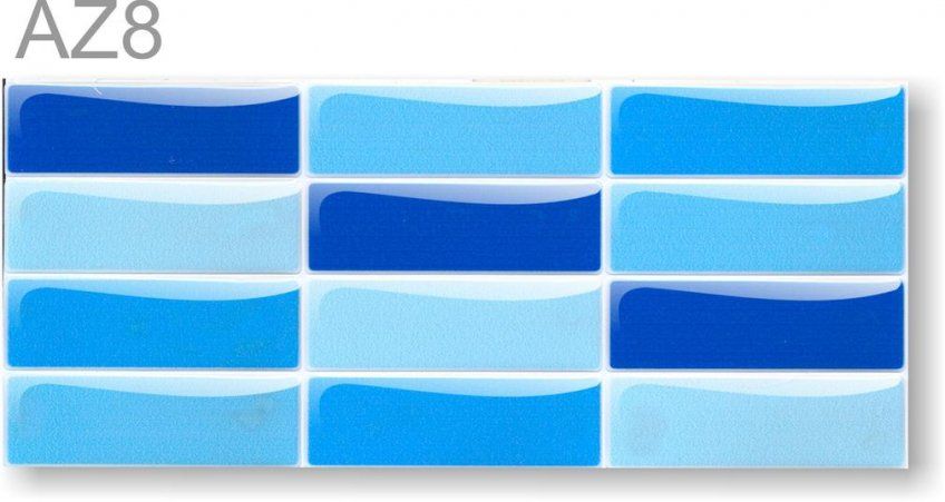 AZ8  Cenefa auto adhesiva AZUL